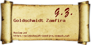 Goldschmidt Zamfira névjegykártya
